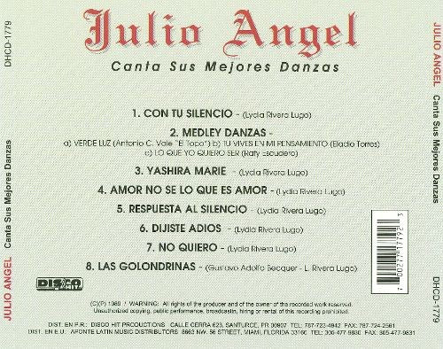 CD de Julio Angel - Cantan sus mejores danzas