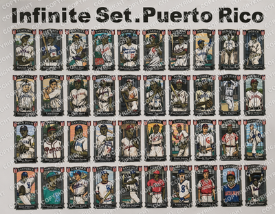 2010-2011 INFINITE BASEBALL 40 CARD CARD SET - PUERTO RICO - LIMITED 200 PCS.