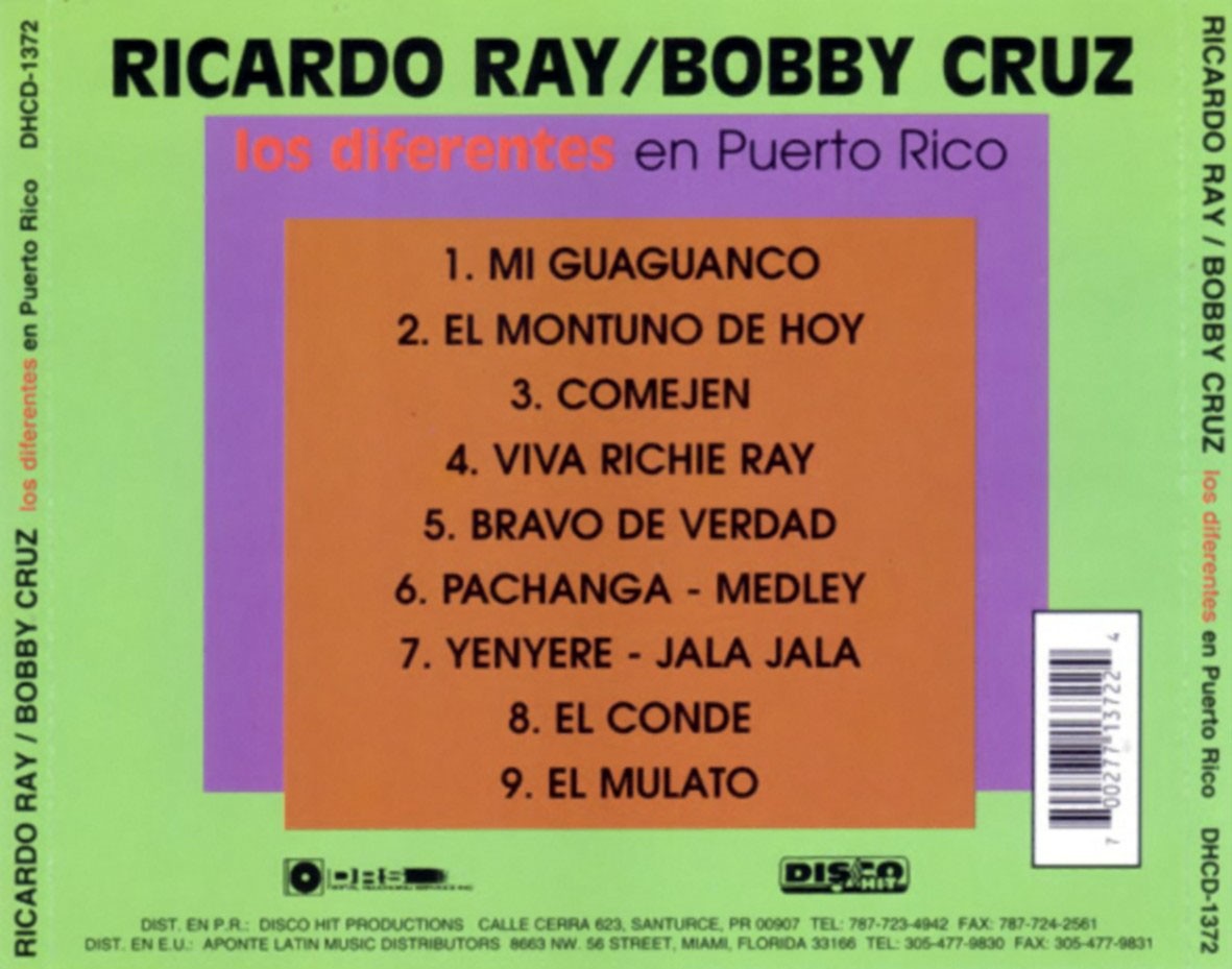 CD de Ricardo Ray & Bobby Cruz - Los diferentes en P.R.