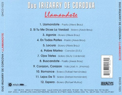 CD de Duo Irizarry de Cordova - Llamandote