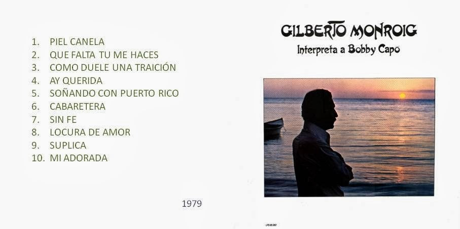 CD de Gilberto Monroig - Interpreta a Bobby Capó