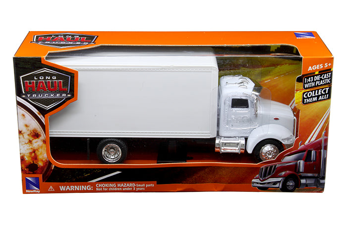 CAMIÓN UTILITARIO PETERBILT 335 BLANCO, CAMIONERO DE LARGA DISTANCIA, ESCALA 1/43