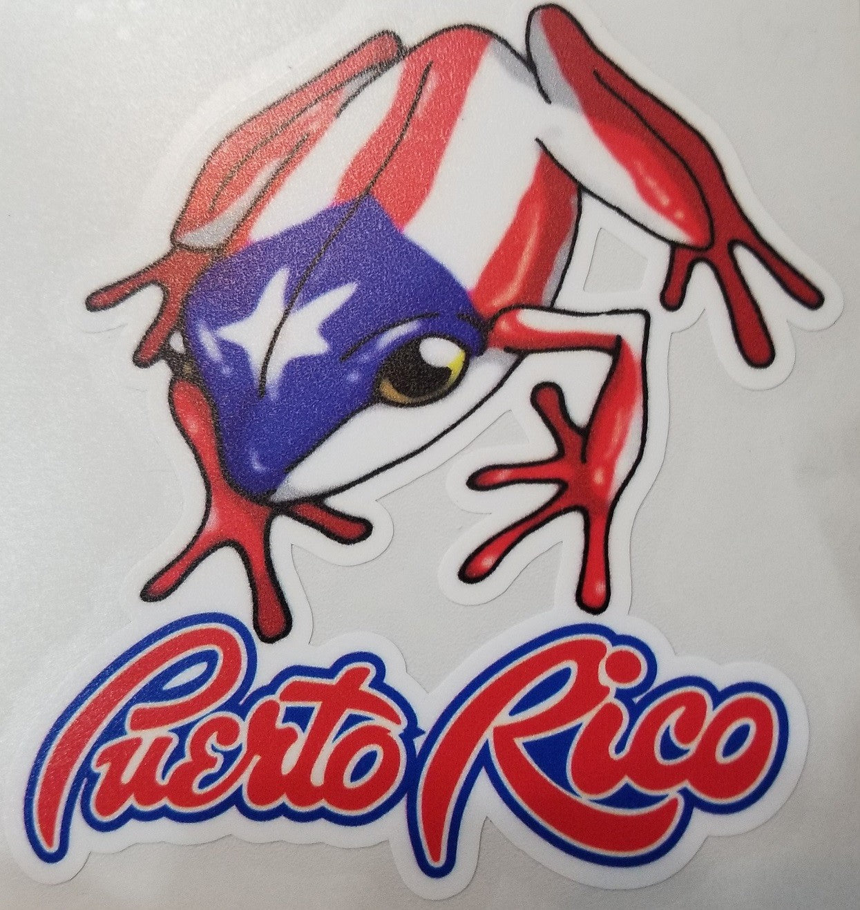 Sticker de PR - Coquí bandera