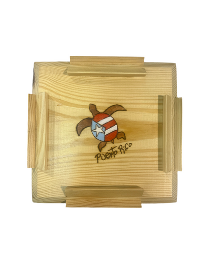 MESA DOMINO PUERTO RICO ARTESANAL EN MADERA PEQUEÑA