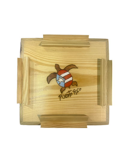 MESA DOMINO PUERTO RICO ARTESANAL EN MADERA PEQUEÑA