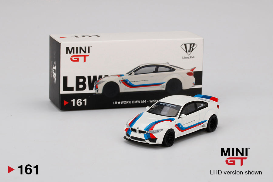 1/64 BMW M4 LB - WHITE W/M STRIPE