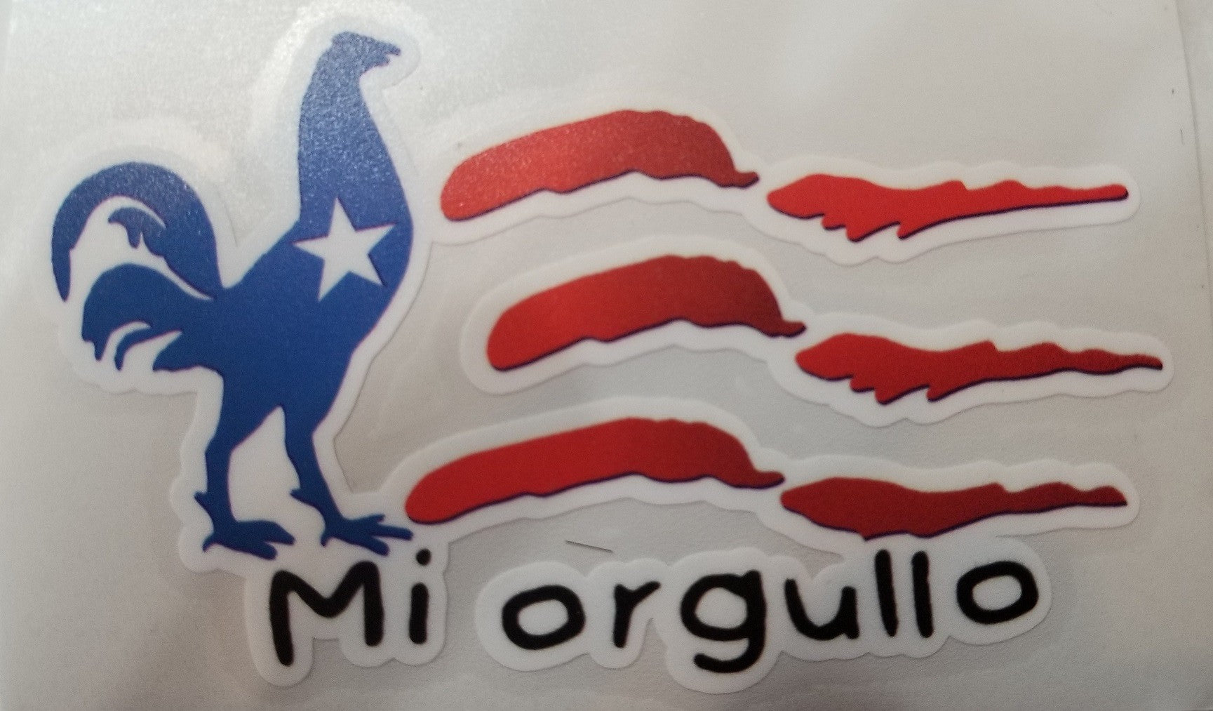 Sticker de PR - Gallo bandera - Mi orgullo