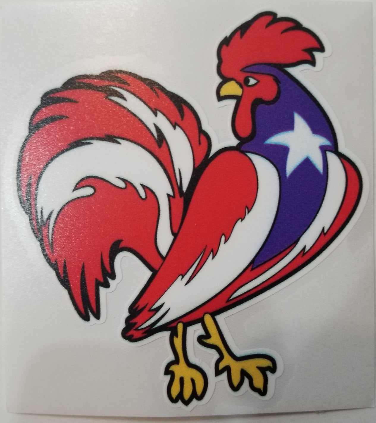 Sticker de PR -  Gallo bandera