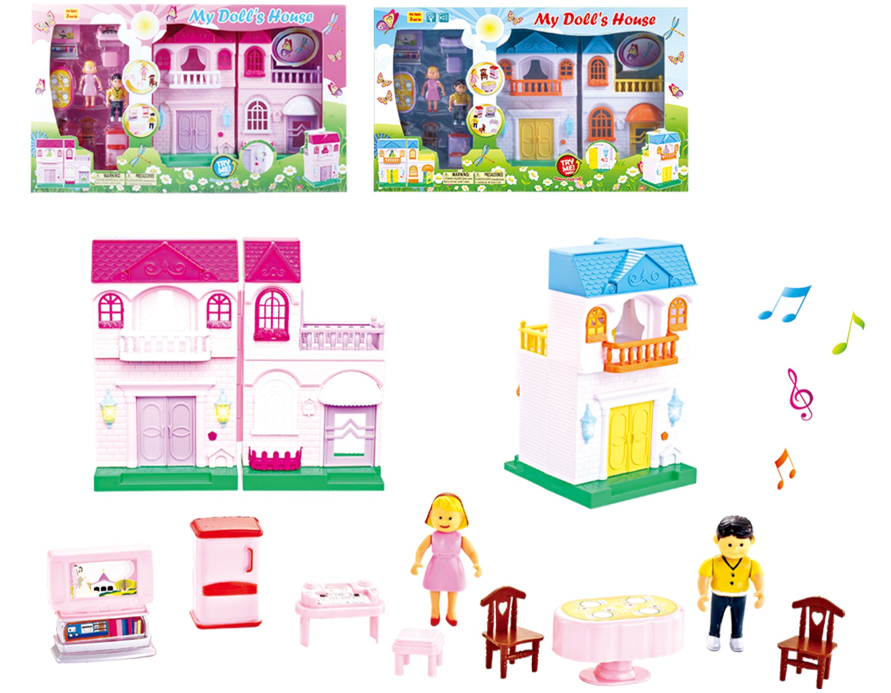 DOLL HOUSE WITH LIGHTS & SOUND (BATTERY OPERATED) ITEM # 16811