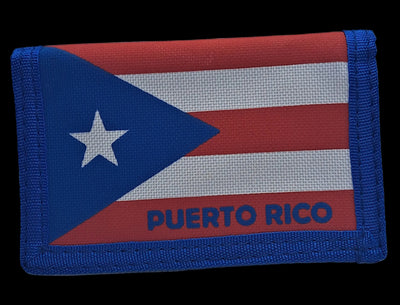 WALLET DE TELA CON  BANDERA DE PUERTO RICO