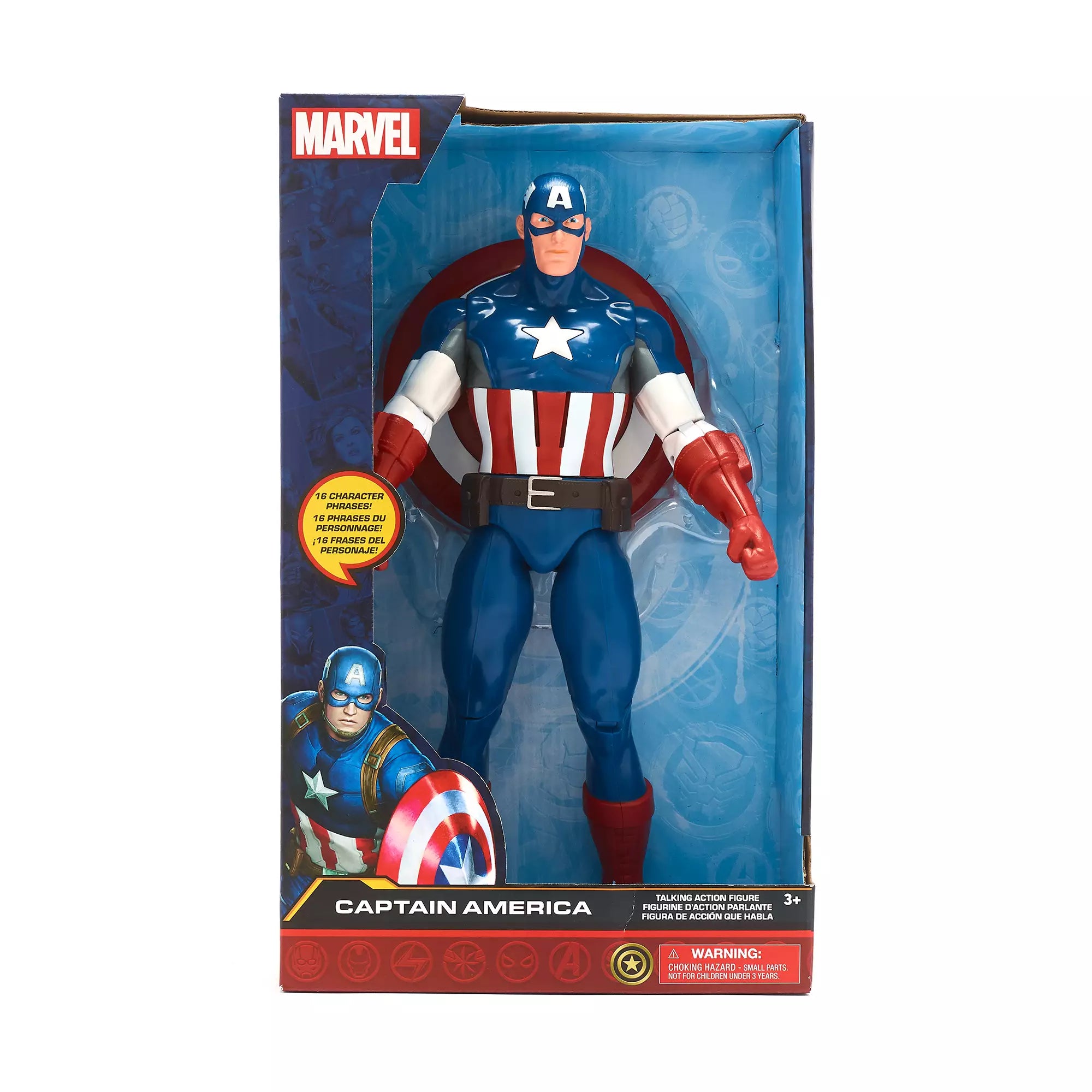 13 1/2" CAPTAIN AMERICA TALKING ACTION FIGURE - MARVEL