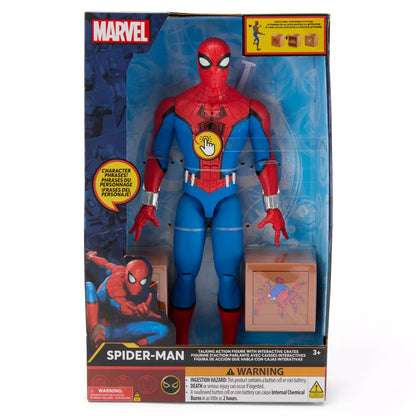 13” SPIDER-MAN TALKING ACTION FIGURE WITH INTERACTIVE CRATES