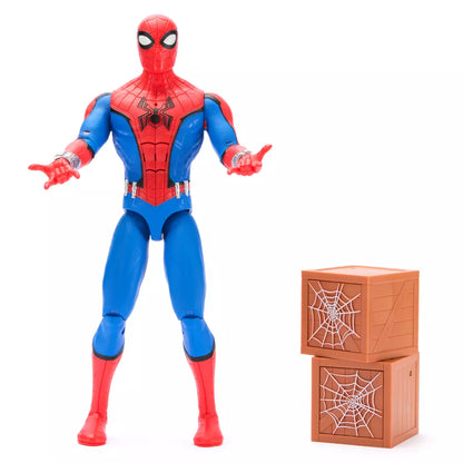 13” SPIDER-MAN TALKING ACTION FIGURE WITH INTERACTIVE CRATES