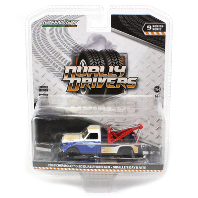 1/64 1969 CHEVROLET C-30 DUALLY WRECKER - ORVILLE'S DAY & NITEC- DUALLY DRIVERS