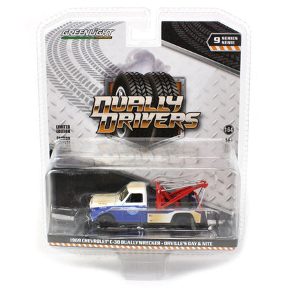 1/64 1969 CHEVROLET C-30 DUALLY WRECKER - ORVILLE'S DAY & NITEC- DUALLY DRIVERS