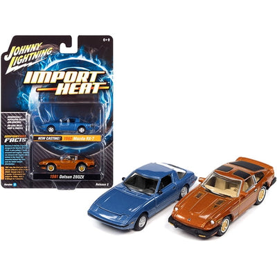 1/64 1982 MAZDA RX-7 y 1981 DATSUN 280ZX - CALOR DE IMPORTACIÓN 