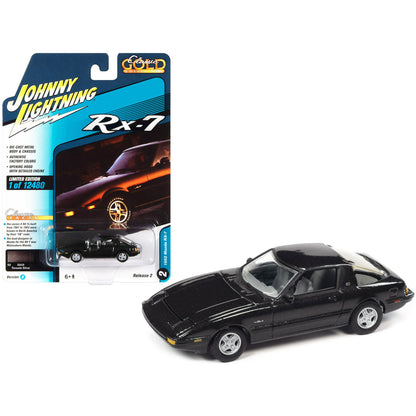 1/64 1982 MAZDA RX-7 METALLIC BLACK - CLASSIC GOLD COLLECTION