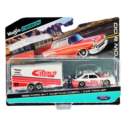 1/64 1993 FORS SVT MUSTANG COBRA / CAR TRAILER - TOW & GO
