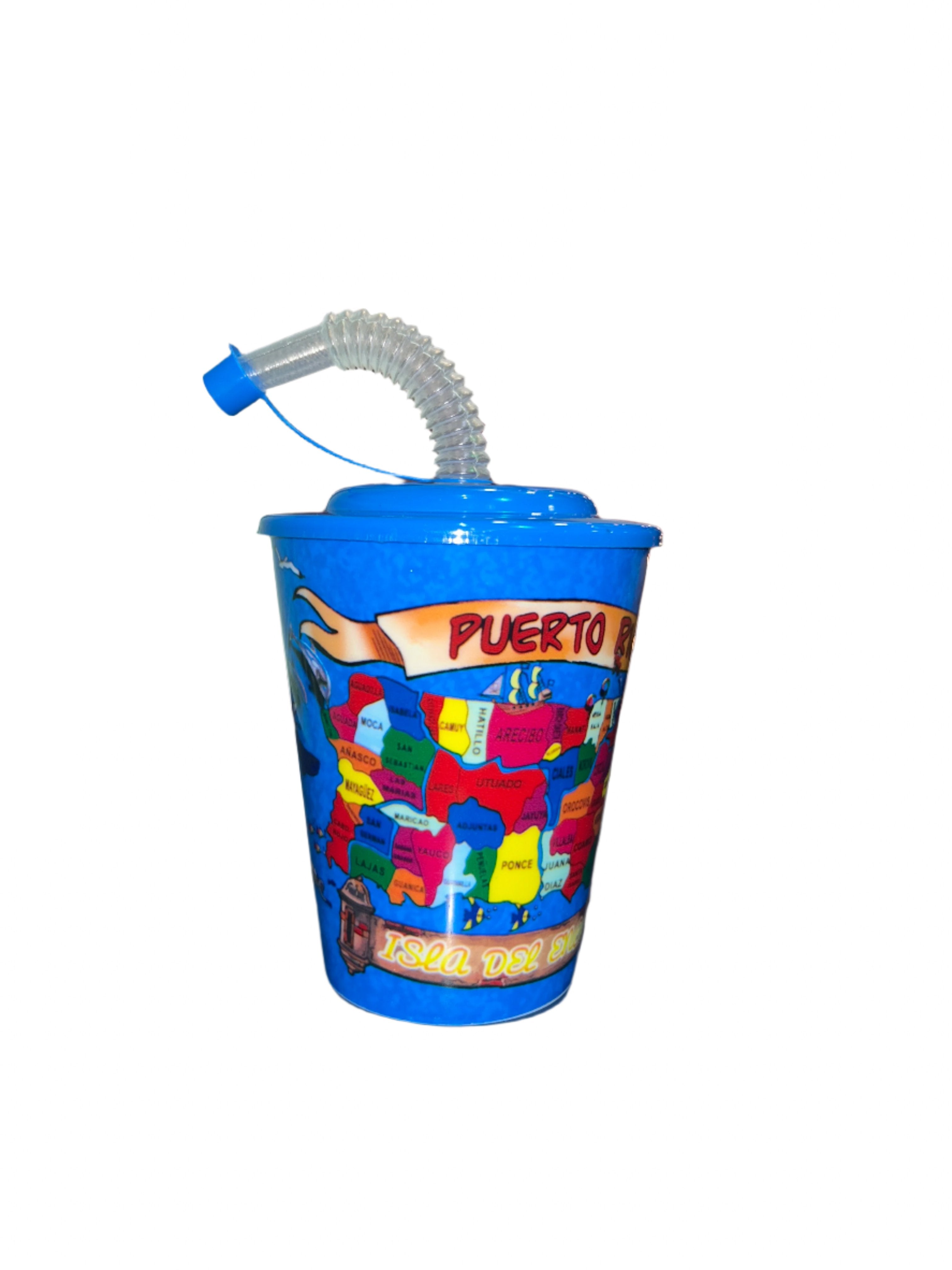 PUERTO RICO MUNICIPALITIES MAP PLASTIC CUP