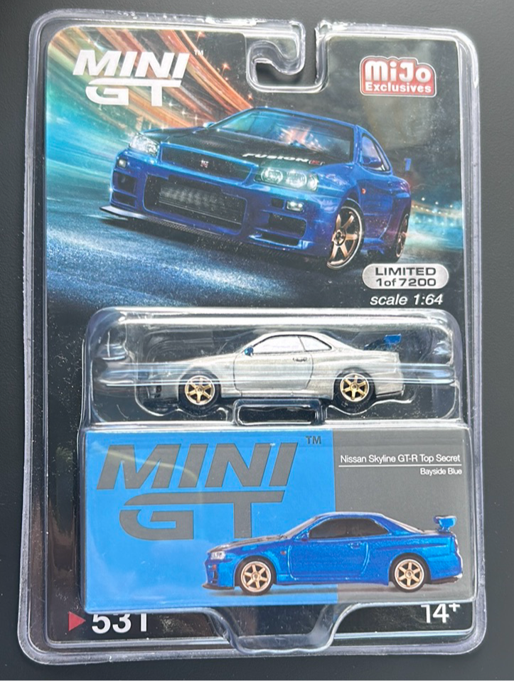 1/64 NISSAN SYLINE GT-R TOP SECRET BAYSIDE BLUE “CHASE” - (RAW EDITION)