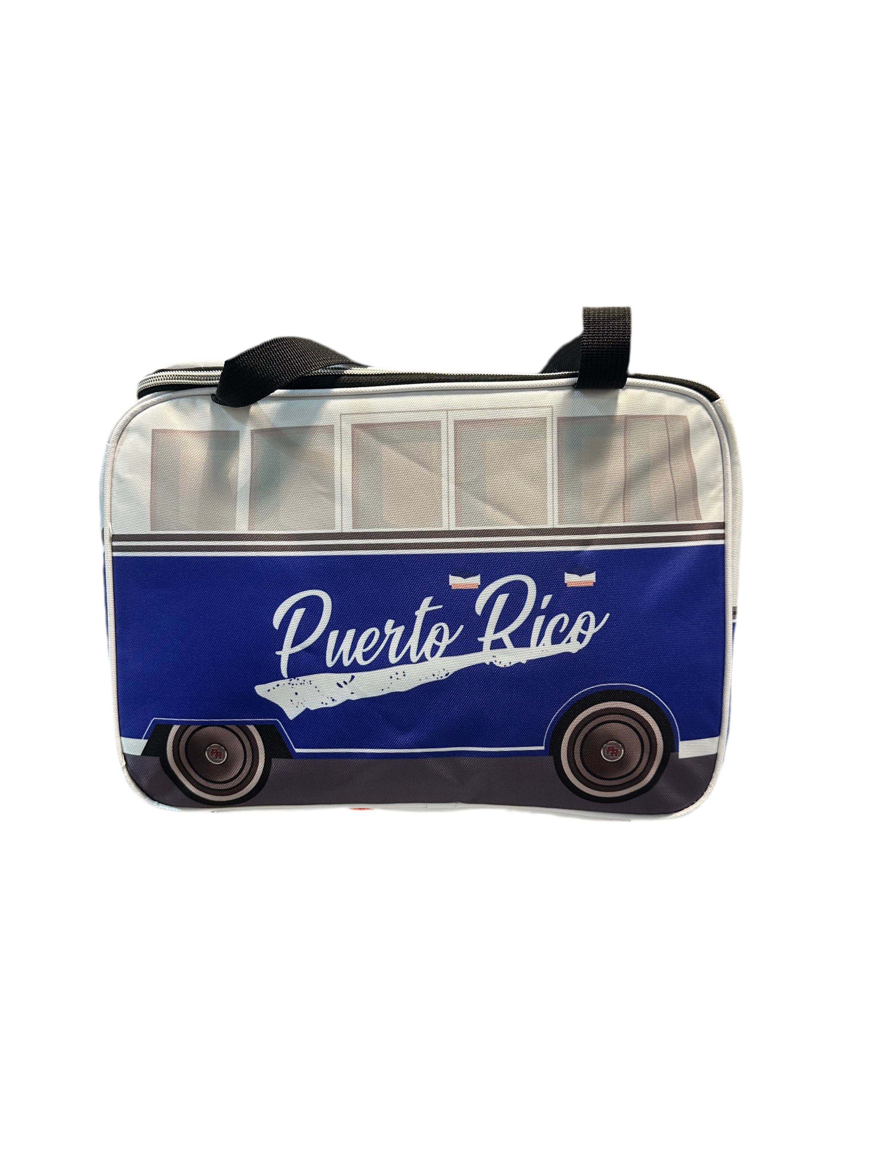 PUERTO RICO VW - VOLKSWAGEN INSULATED COOL-WARM THERMO PICNIC LUNCH BAG BOX FOR FOOD IN T1 BUS DESIGN (25 LITER/ 6.6 GALLONS).