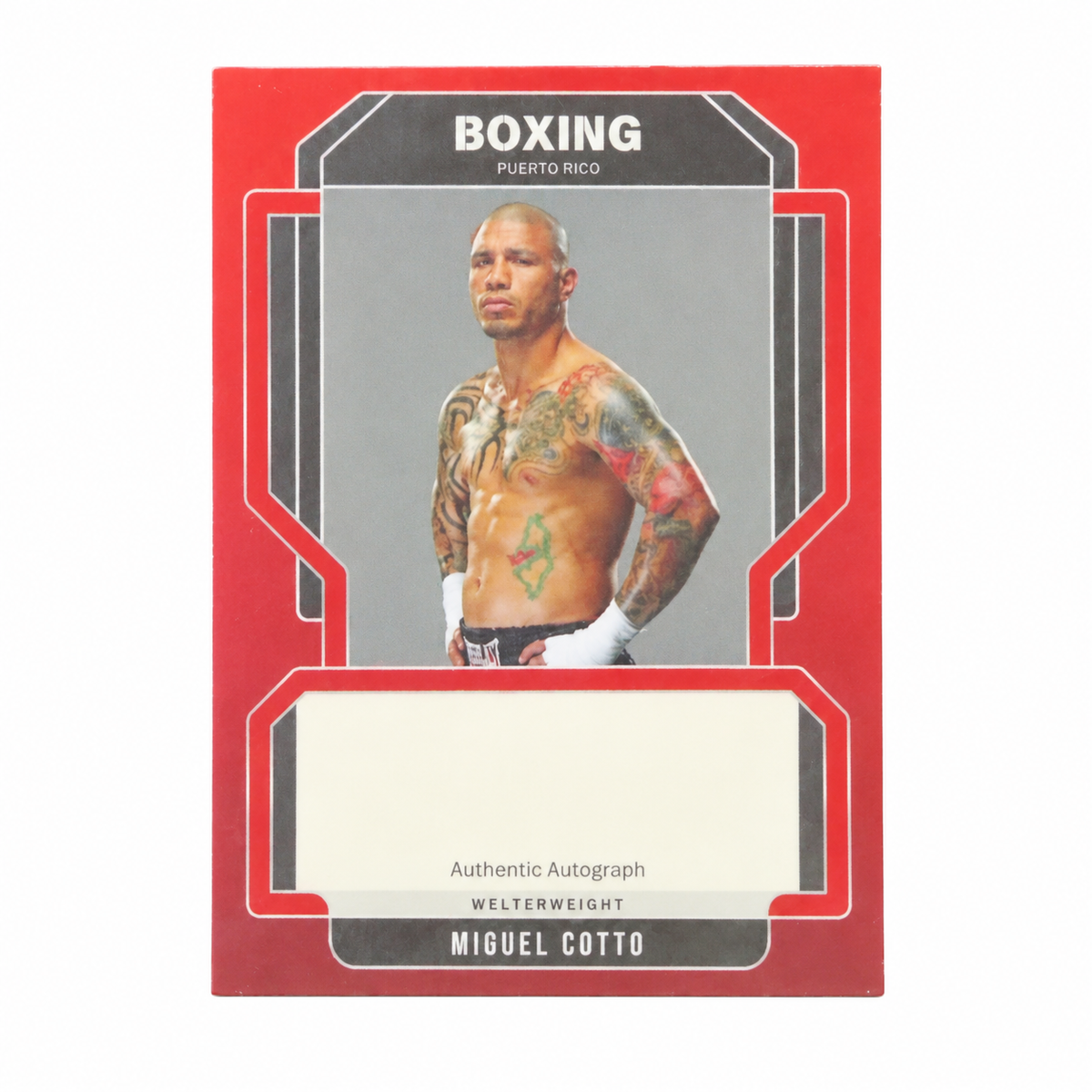 MIGUEL COTTO BOXING TRADING CARD / TARJETA COLECCIONABLE BOXEADOR MIGUEL COTTO DE PUERTO RICO