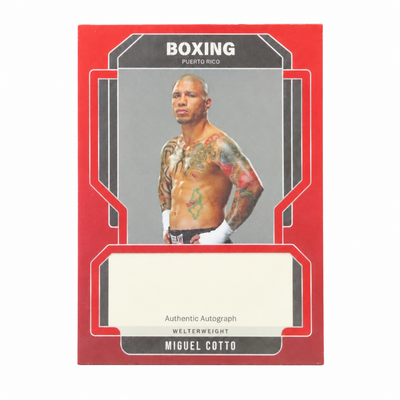 MIGUEL COTTO BOXING TRADING CARD / TARJETA COLECCIONABLE BOXEADOR MIGUEL COTTO DE PUERTO RICO