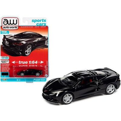 CHEVY CORVETTE NEGRO 2020 A ESCALA 1/64 - COCHES DEPORTIVOS