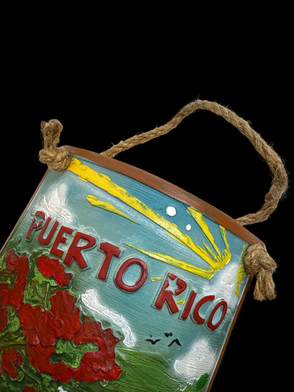 9” TEJA DECORATIVA CAMPO DE PUERTO RICO CERAMICA