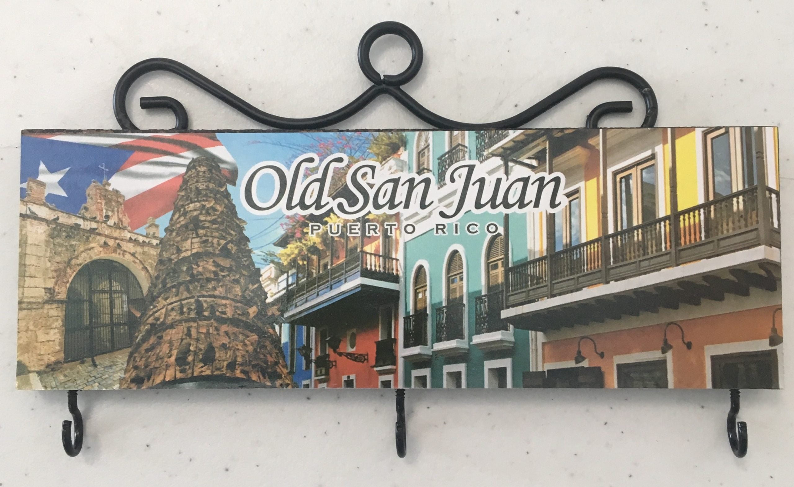 Porta llave rectangular (key holder) de 7'' - El viejo San Juan