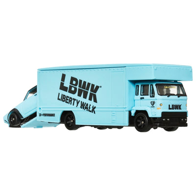 1/64 NISSAN SKYLINE 2000GT-R LBWK &amp; FLEET FLYER - TRANSPORTE DEL EQUIPO 