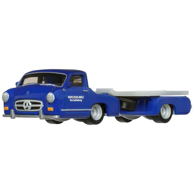 1/64 MERCEDES-BENZ 300 SL &amp; 55' MERCEDES-BENZ BLAUES WUNDER - TRANSPORTE DEL EQUIPO
