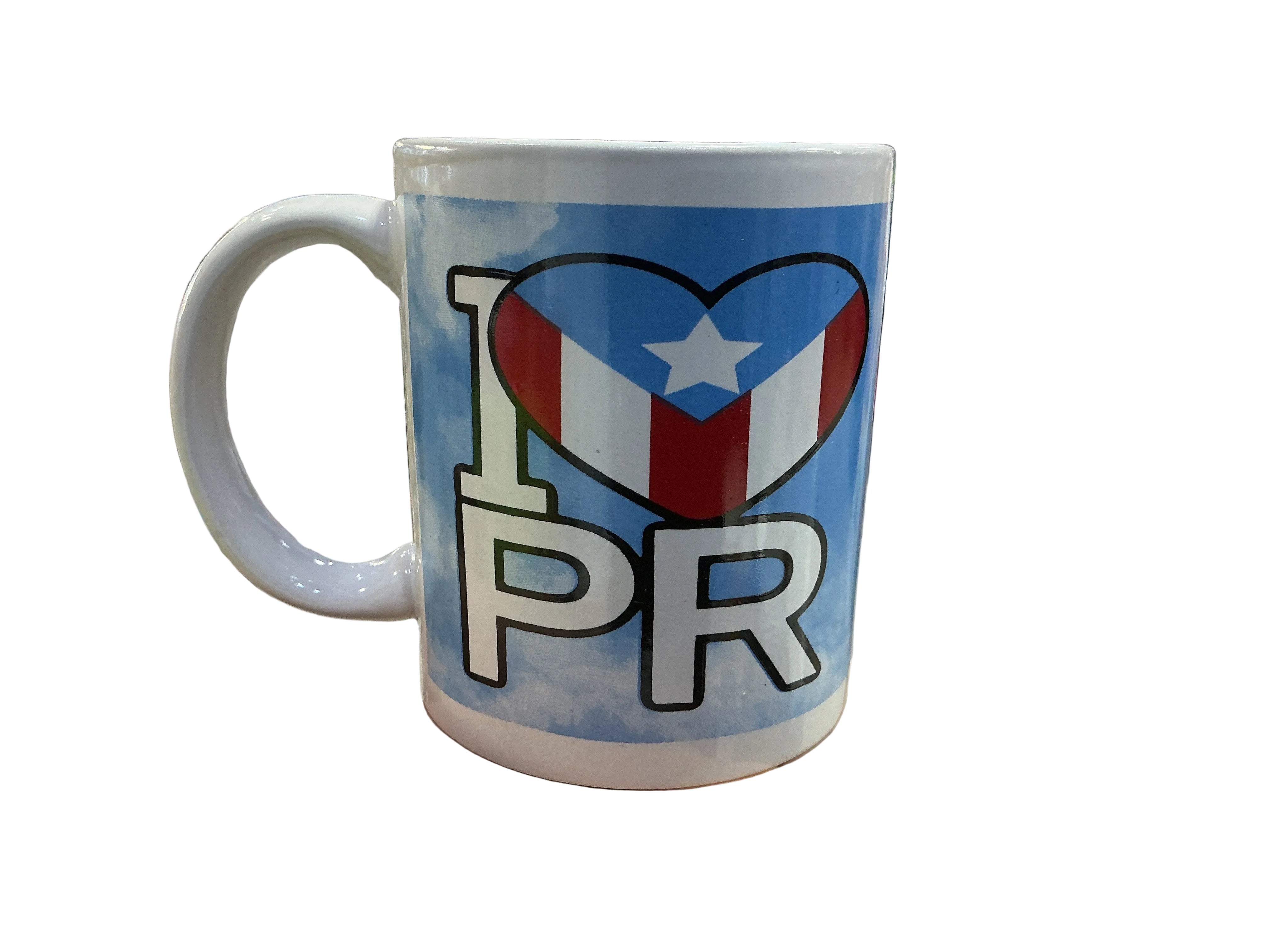 TAZA EN CERAMICA “I LOVE PR.” - PUERTO RICO MUG “I LOVE PR”.