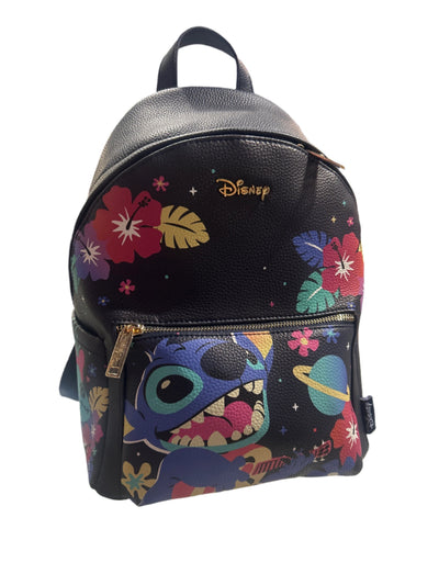13" X 10" STITCH UKELELE & FLOWERS DESIGN IN LEATHER BACK PACK