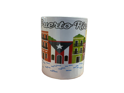 TAZA DE PUERTO RICO CON IMAGEN DE VIEJO SAN JUAN - PUERTO RICO MUG WITH OLD SAN JUAN IMAGE
