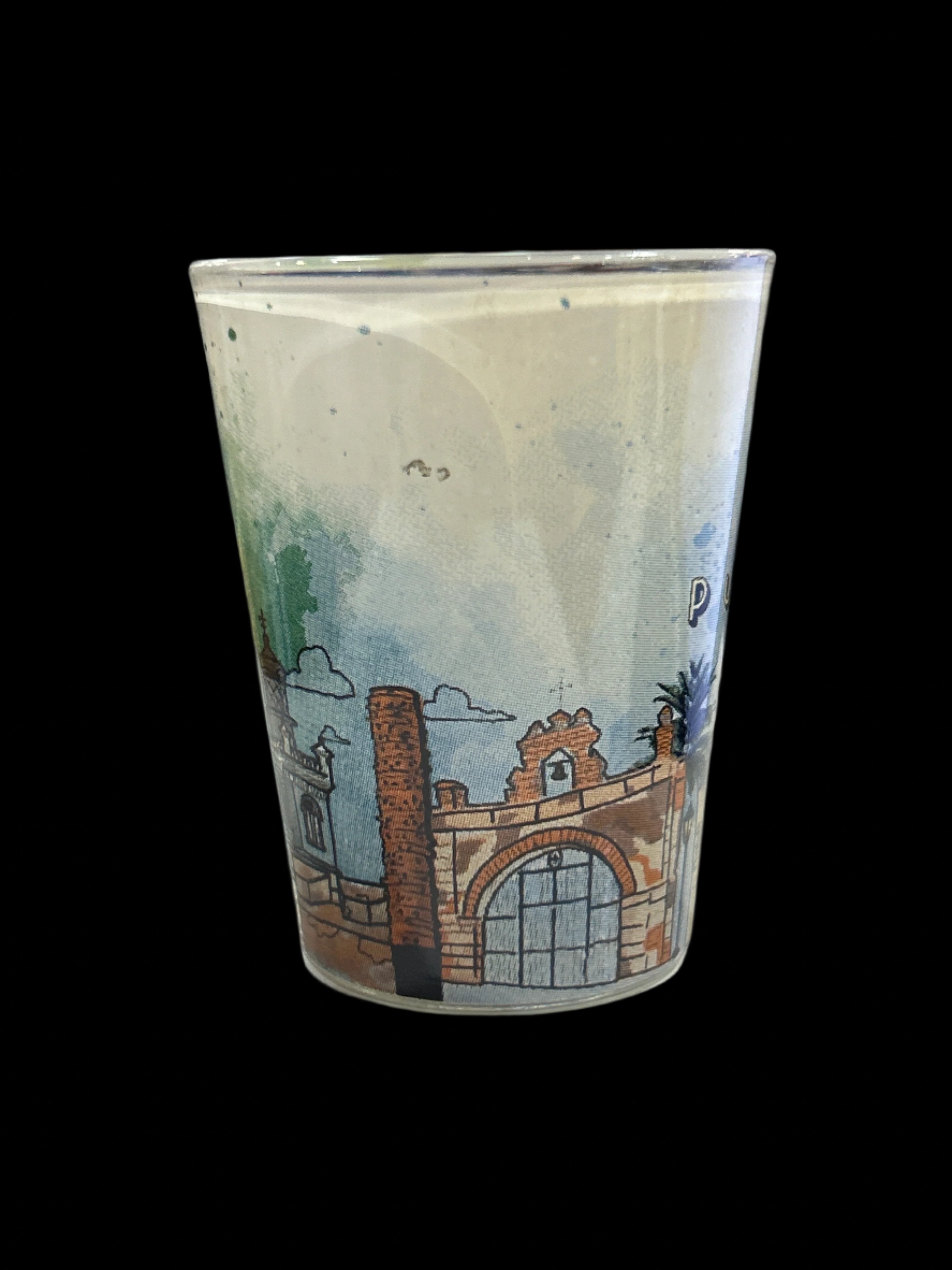 VASO DE CHUPITO DE 3" CON EDIFICIOS HISTÓRICOS DEL VIEJO SAN JUAN DE PUERTO RICO