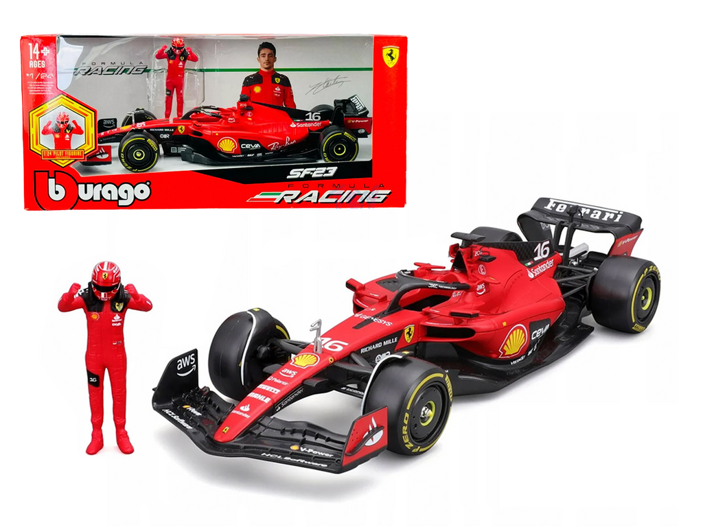 1/24 F1 SFR FERRARI SF-23 #16 2023 C. LECLERC RD W/FIGURE