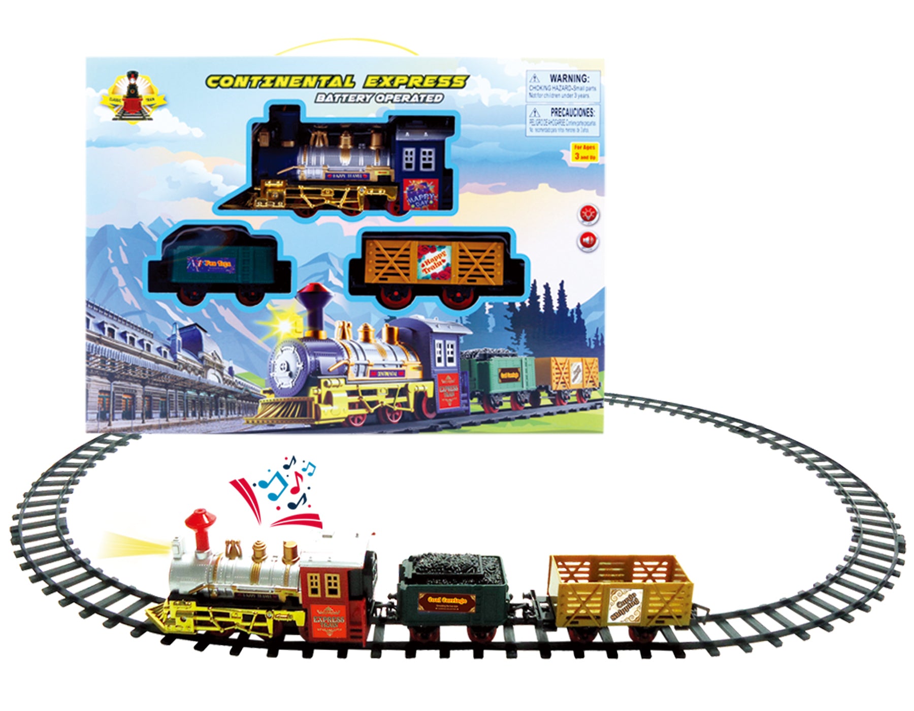 TRAIN SET WITH LIGHT & SOUND (BATTERY OPERATED) ITEM# 259