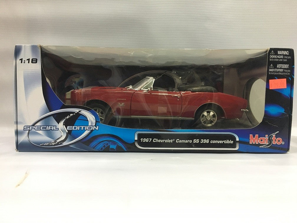 1:18 1967 Chevrolet Camaro 55396 Rojo
