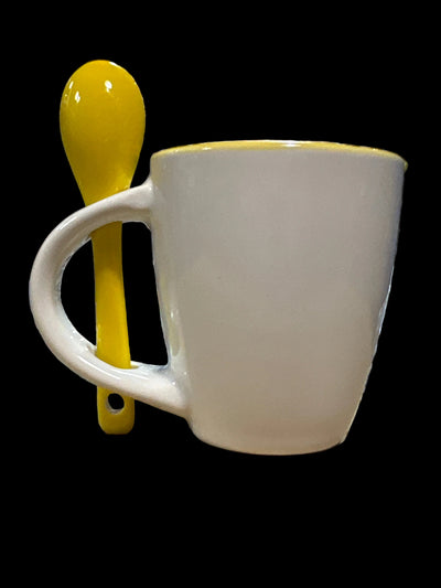 TAZA PEQUEÑA C/CUCHARA GARITA/COQUI