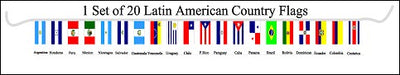 Set de Banderas de latino America 30' (20 count)