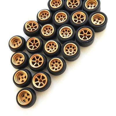1:64 Aros con gomas para Hot wheels ó Matchbox