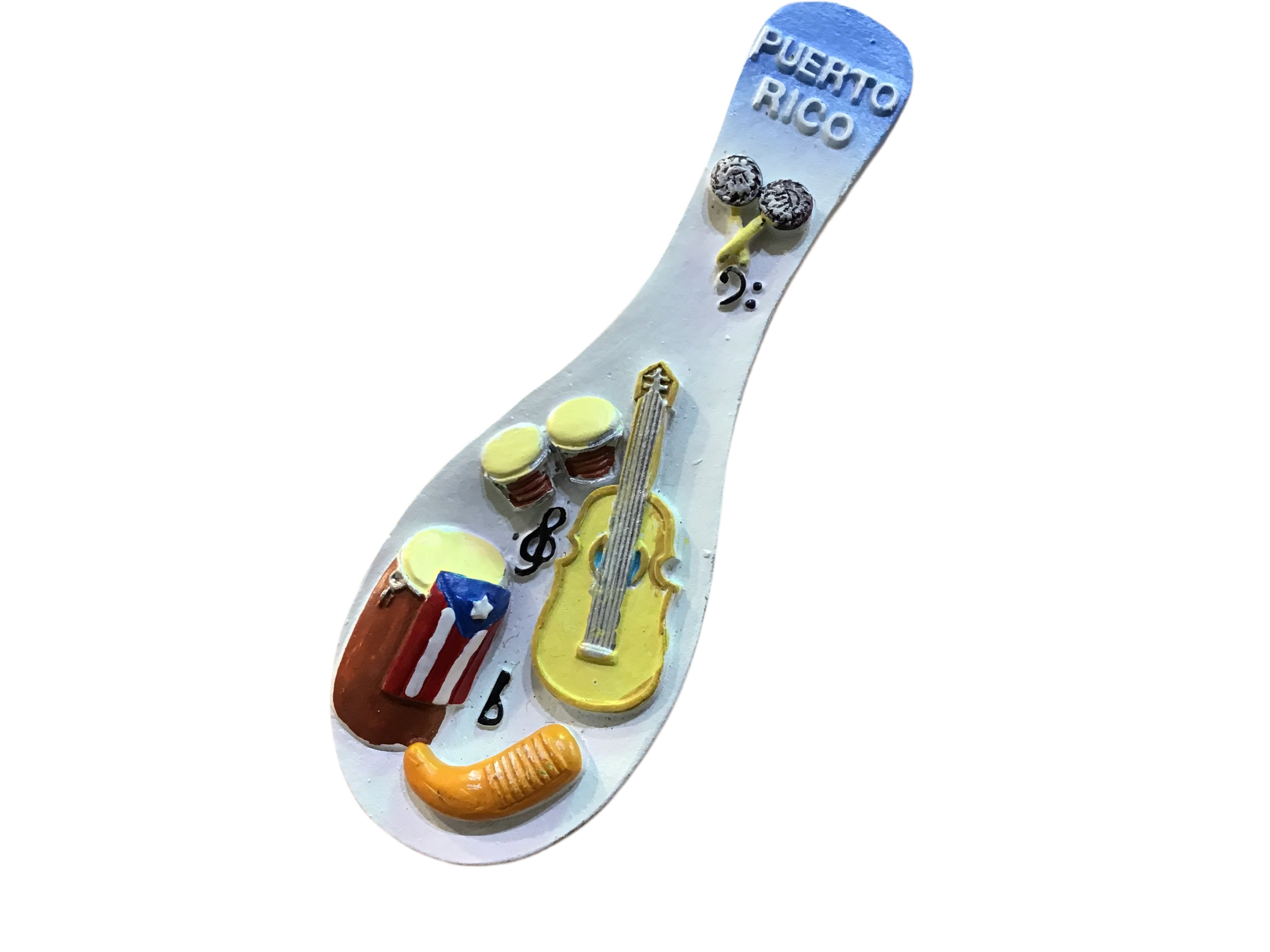 PUERTO RICO SPOON MAGNET INSTRUMENT- MAGNETO EN FORMA DE CUCHARA DE INSTRUMENTOS
