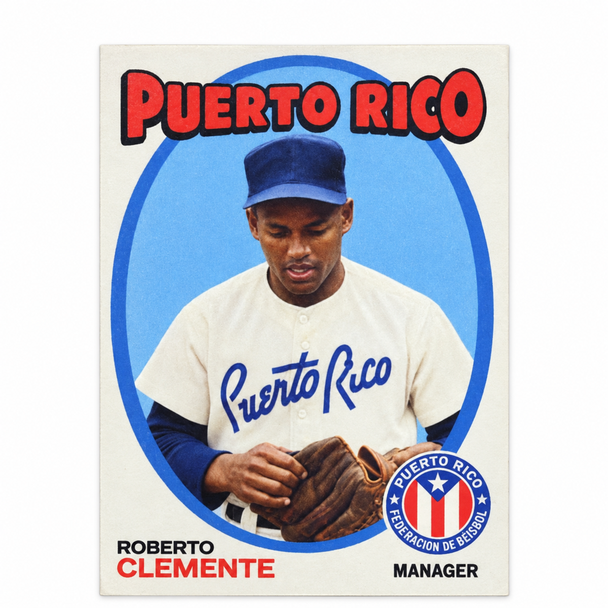 ROBERTO CLEMENTE BASEBALL PUERTO RICO   TRADING CARD / TARJETA DEPORTIVA ROBERTO CLEMENTE PUERTO RICO.