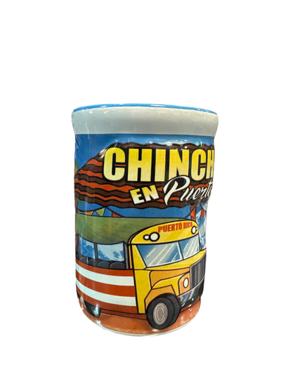 TAZA DE PUERTO RICO RELIEVE GUAGUA DE CHINCHORREO - CHINCHORREO BUS   MUG EMBOSSED