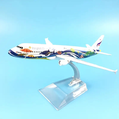 THAI BANGKOK AIR A320 MODEL - 6.3” METAL AIRPLANE