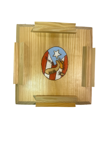 MESA DOMINO PUERTO RICO ARTESANAL EN MADERA PEQUEÑA