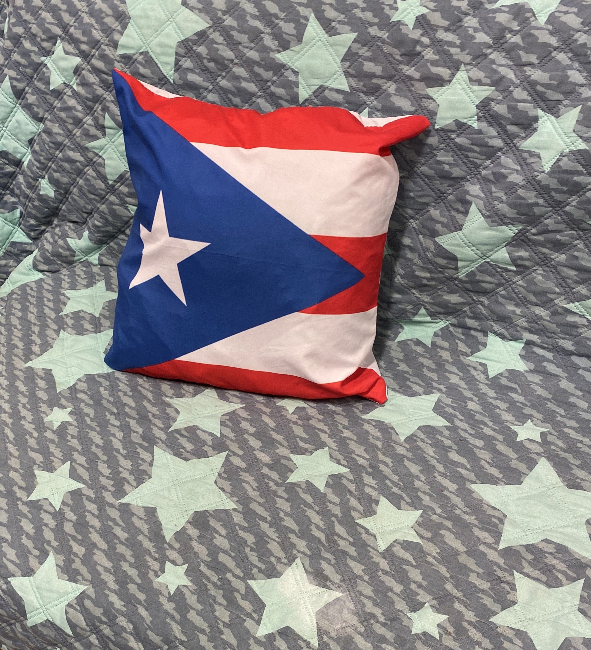 Cortina de baño con bandera de Puerto Rico