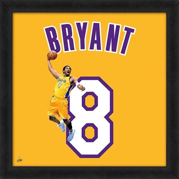 Framed picture with portrait of Kobe Bryant