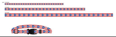 Collar para perro con Bandera de Puerto Rico